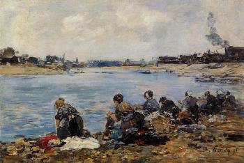尤金 佈丹 Laundresses on the Bankes of the Touques 尤金 佈丹 Laundresses on the Bankes of the Touques